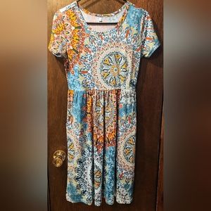 Women's Short Sleeve Dress with Pockets Like New Condition Size Small
